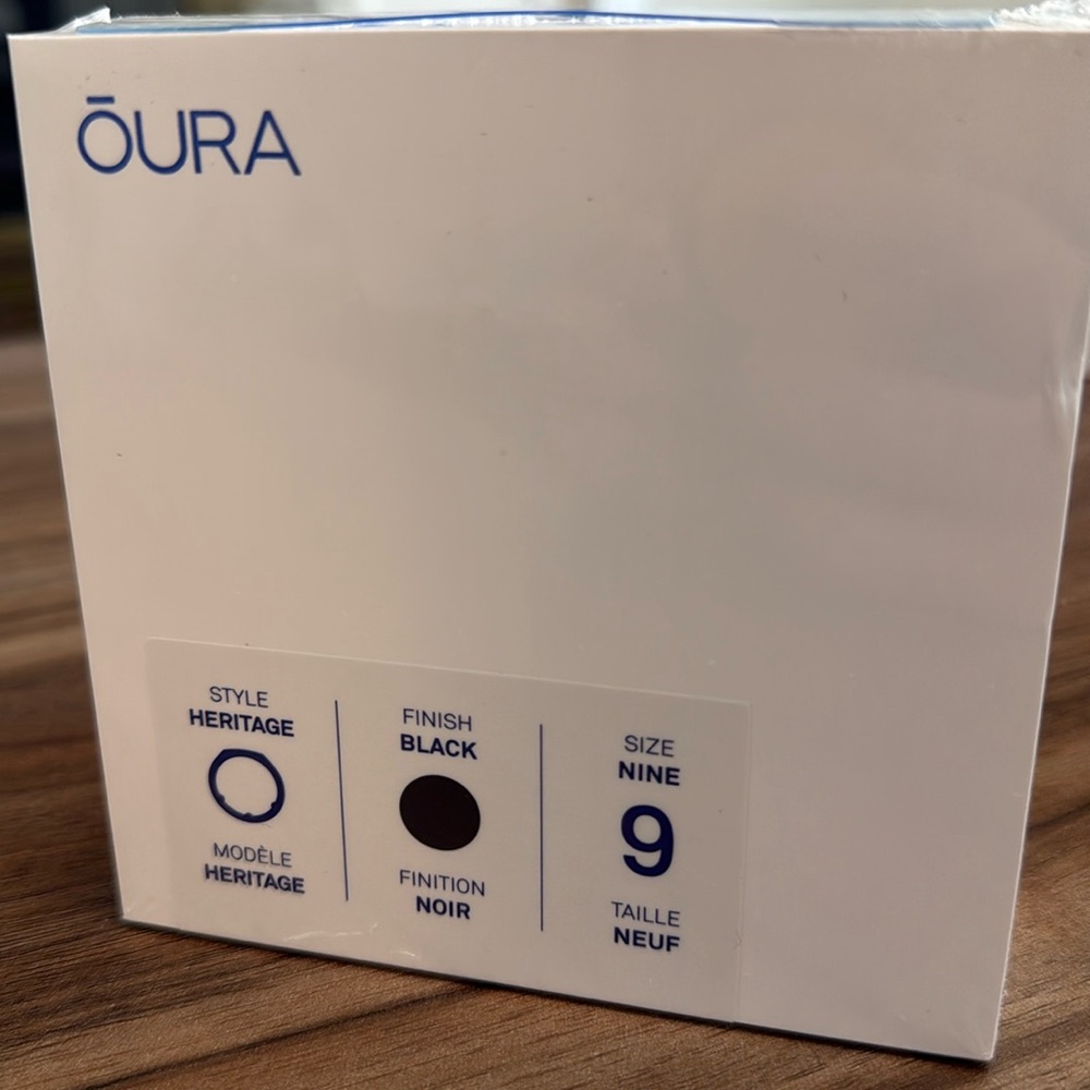 Factory sealed Oura Ring Gen3 - Heritage Black size 9
